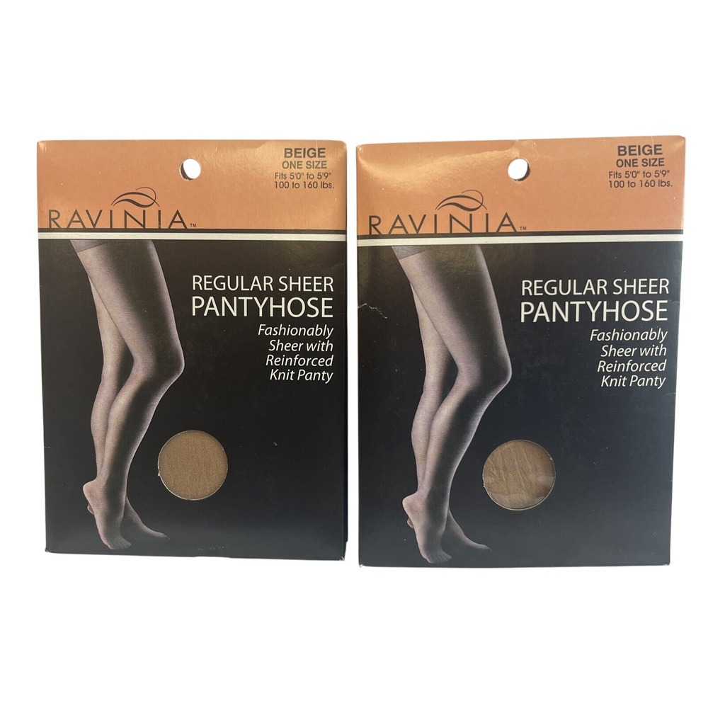 Ravinia Regular Sheer Pantyhose‎ Beige One Size Fashionably Sheer Reinforced